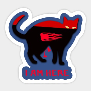 spy cat is here Sticker